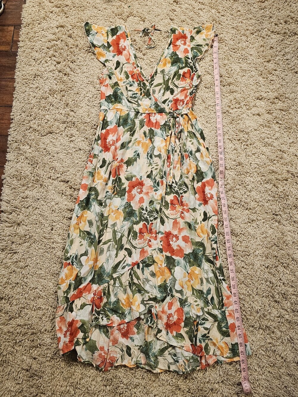 Floral Wrap Maxi Dress By BOG Collective